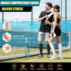 Genovega 3 Packs Wide Calf Compression Socks for Women Men Knee Hight S/M-4XL for Gifts