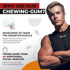 Jawliner Fitness Chewing Gum 15X Harder Jawline Gum Sugar Free Mint and Cinnamon Honey Jaw Gum Includes 12 Weeks Coaching - Jawline Exerciser for Mewing & Shaping the Jaw (4 Months Pack of 2 Flavor)