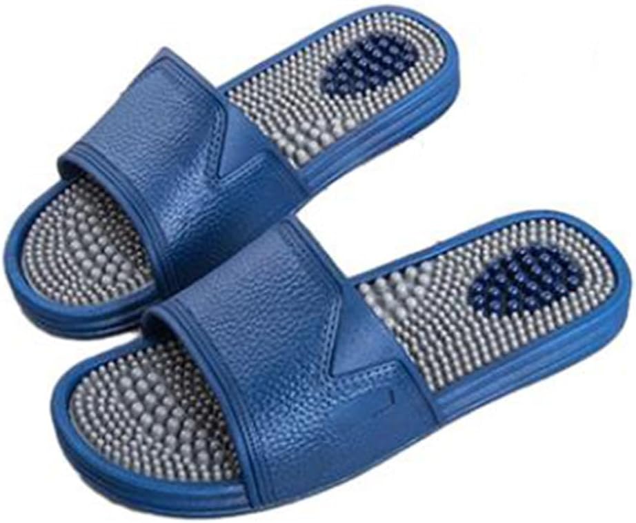 Massage Slippers,Men & Women Acupressure Massage Reflexology Sandals Relief Plantar Fasciitis,Feet Sole Point Massage,Promote Blood Circulation(Size:EU 39/40,Color:Blue)