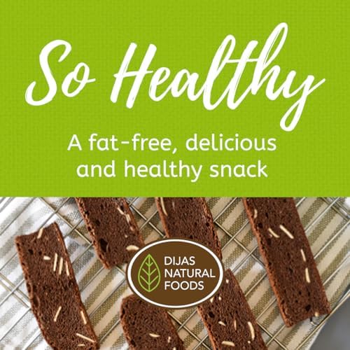 DIJAS Natural Foods, Crunchy Sugar-Free Biscotti Cookie, All Natural, Fat Free, Preservative Free Ingredients, Delicious Low Calorie Snack (5 Ounces, Chocolate Almond)