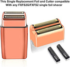 2 pack Professional Replacement Foil and Cutters for BaBylissPRO Barberology Double Foil Shaver, Compatible with BaBylissPRO Barberology FXFS2 Shaver，GoldRose Gold