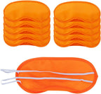 AKOAK 10 Pieces Game Party Sleep Travel Eye Mask, Lightweight Shading Eye Protection Rest Eye Mask, with Nose Pad and Adjustable Strap, Unisex (Orange)
