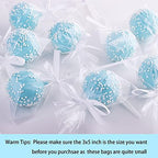 Yotelab Cake Pop Bags, 3x5 Inches Clear Cellophane Lollipop Bags With Twist Ties,100 Pcs