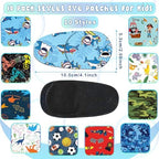 Panelee 10 Pcs Kids Eye Patches 10 Styles Adhesive Eye Patches for Boys Girls Latex Free Lazy Eyepad Bulk 4 x 2 Inch Light Blocking Cotton Adhesive Bandages for Toddler Children(Cute)