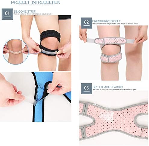 Comfort Anti Slip Compression Knitting Knee Sports Neoprene Knee Brace with Elastic Strap for Running Sports