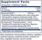 Life Extension Optimized Resveratrol Elite, Trans-resveratrol, quercetin, Healthy Aging, Heart Health, Brain Health, oxidative Stress, Gluten-Free, Non-GMO, Vegetarian, 60 Capsules