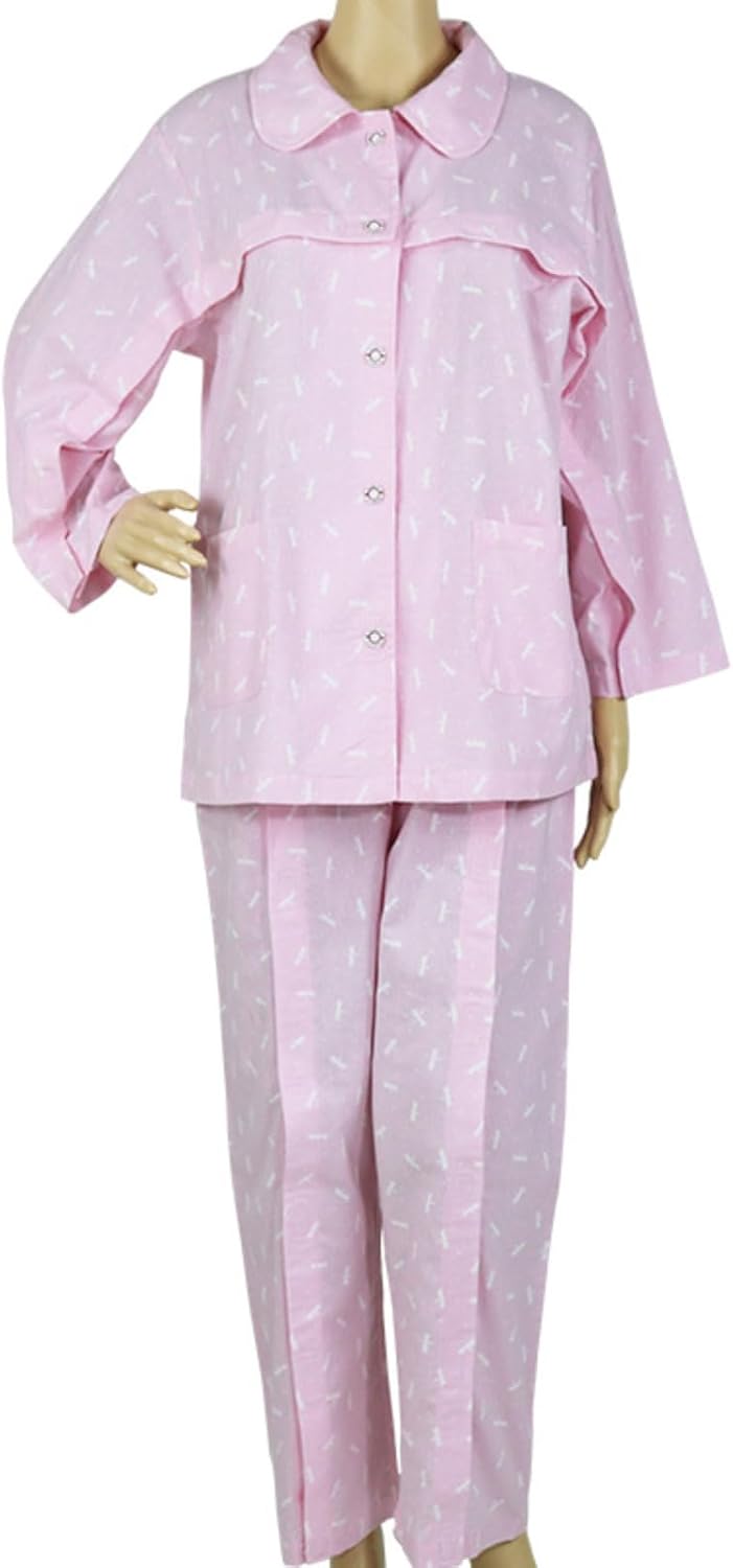 esmen Nursing Clothes 1 Set Womens Disability Clothing Easy to Put On and Take Off Patient Gowns Post Surgery Nursing Aid for Bedridden Patients Use Patient Clothing