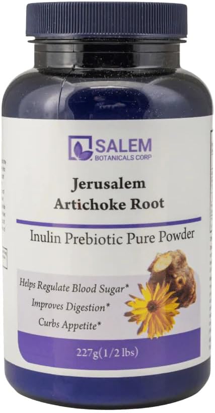 Salem Botanicals Jerusalem Artichoke Powder - Prebiotic Fiber Source - Inulin-Rich Root Powder - Supports Digestive Health - 8 oz