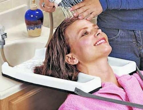 Hair Washing Tray Portable Hairdressing Shampoo Tray Hair Sink Basin for Washing and Cutting Hair at Home or Salon