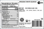 Yupik Organic White Quinoa, 2.2 lb (35.2 oz), Non-GMO, Gluten-Free, Kosher, Vegan, Raw White Grains, Unsalted, Oil-Free, Plant-Based Protein, Source of Fiber, Great Replacement for Rice & Pasta
