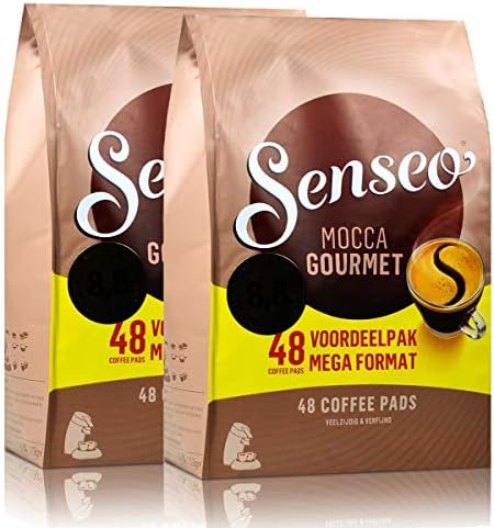 Senseo Mocca Gourmet Light Roast Coffee Pods – 96 Count (2 Packs) – Silky & Smooth Flavor with Rich Crema – Single-Serve Coffee Pads Compatible with Senseo & PeleCom Machines – Imported from the Netherlands