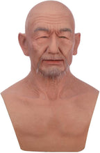 EQAIWUJIE silicone Mask Face Full Head Realistic Old Man Mask Halloween Masks Cosplay Party