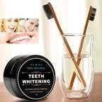 2-Pack Teeth Whitening Charcoal Powder + Bamboo Brush Oral Care Sets, WUBLSYAN Natural Activated Charcoal Teeth Whitener Powder