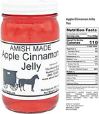 Amish Jelly, Apple Cinnamon- 8 Oz Set of 3 Jars Made by Arndts Fudgery