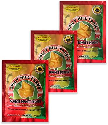 Spicy Hill Farms Dried Scotch Bonnet Pepper (Pack of 3)