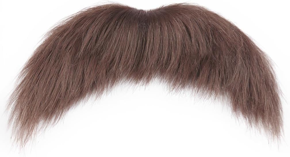 DIY Self Adhesive Fake Mustache Fake Beard Material Novelty Mustaches for Costume and Halloween Festival Party (Brown)