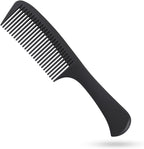 Large Detangling Comb With Professional Handle - Carbon Fiber, Cutting, Hairdressing, Styling, Round Tooth, Barber, Travel Hair Comb for Men and Women