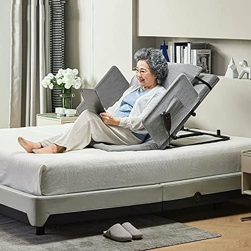 Electric Lift Bed Backrest for The Elderly, Lift Bed Backrest with Removable Headrest and Remote Control, Adjustable Sit-up Backrest Bracket, for Pregnant Women, After Surgery Recovery