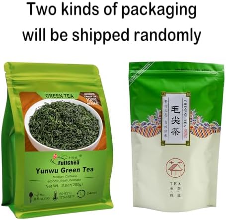FullChea - Maojian - Chinese Yunwu Green Tea - Green Tea Loose Leaf - Mao Jian Tea - Refreshing Brisk - Improve Focus (8.8oz / 250g)