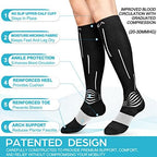 NEENCA Compression Socks, Medical Athletic Calf Socks for Injury Recovery & Pain Relief, Sports Protection—1 Pair, 20-30 mmhg