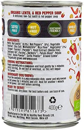Free & Easy Organic Lentil and Red Pepper Soup 400 Grams