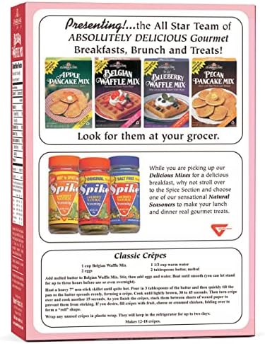 Classique Fare Belgian Waffle Mix - Makes Light and Crisp Waffles, Pancakes, Muffins & Crepes - Works with Waffle Maker - Fast and Fresh Breakfast Foods - 16 Oz Box