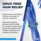 Tenex SRB Sciatica Pain Relief Device, Non Slip 10X Sciatica Relief Band For Sciatic Nerve Pain, Adjustable Single Leg Brace Targets UB40 Acupressure Point Behind Knee For Back Hip Leg Comfort, Daily Use