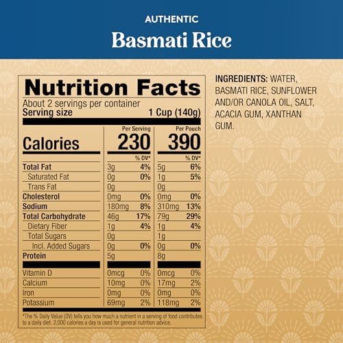 Royal Basmati Rice - Ready to Heat Basmati Rice - (6 Pack) 8.5 oz Microwaveable Pouch