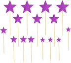 35 PCS Little Star Cupcake Toppers Glitter Twinkle Star Cupcake Picks Stars Party Decorations for Wedding Engagement Baby Shower Birthday Party Cake Decorations Supplies Mixed Size Purple