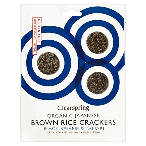 Clearspring Organic Black Sesame Brown Rice Crackers - 40g (0.08 lbs)