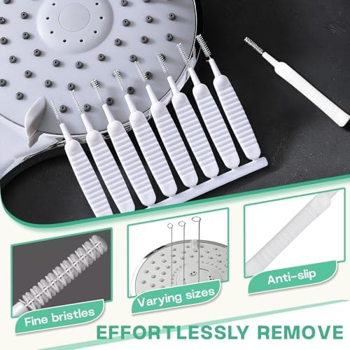20PCS Shower Head Cleaning Brush,Tiny Brushes for Cleaning Shower Head,Gap Hole Anti-Clogging Cleaning Brush,Descaler Needles,Rust-Proof Showerhead Cleaner Set for Home and Kitchen (20 Pcs)