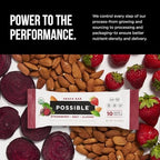 POSSIBLE Snack Bar - Whole Food Snack to Support a Healthy & Active Lifestyle - 10g of Organic Plant-Based Protein - Energy Support with Healthy Fats - Strawberry Beet Almond, 12 Count (Pack of 1)