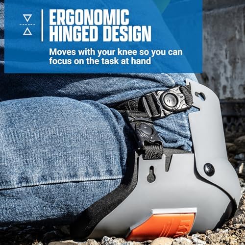 Sellstrom KneePro Knee Pads - Ultra Flex III - Heavy Duty Protection and Comfort for Construction, Gardening, Army, Flooring Work - Grey and Orange