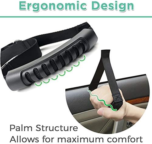 Automotive Standing Aid Safety Grab Handle Adjustable Vehicle Support Strap Portable Nylon Car Assist Device Grip Handle for Elderly, Disability