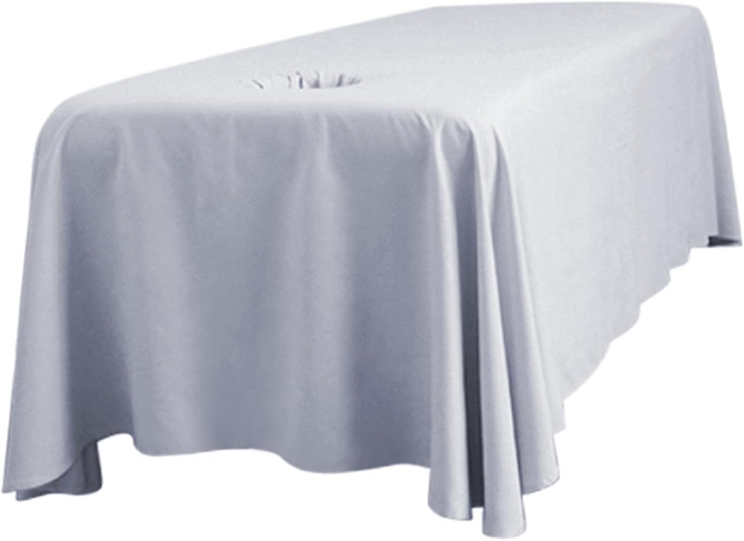 Breathable Massage Bed Sheet with Face Hole, Washable Spa Table Cover for Salon & Home(Light Gray)