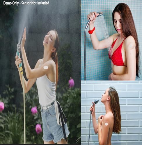 80 Pack Freestyle Libre 1/2/3 Sensor Covers Waterproof Adhesive Patches for CGM No Glue on Center Hypoallergenic Continuous Protection for 14 Days Latex-Free Pre-Cut Transparent Adhesive Sports Tape