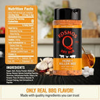 Kosmos Q Honey Killer Bee BBQ Dry Rub, Sweet Seasoning with Brown Sugar, Honey, Garlic & Paprika for Chicken, Pork, Turkey, Ribs and More, Dry Rub for Smoking & Grilling Meat, 13.2 Oz Shaker Bottle