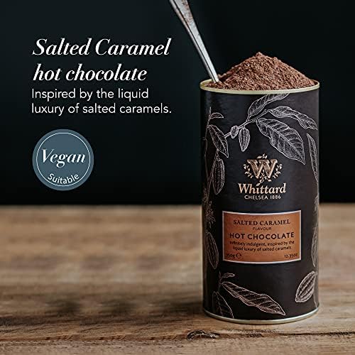 Whittard Chelsea | Hot Chocolate with Salted Caramel Flavour | Gift Set for Men and Women | Suitable for Vegans and Vegetarians | Compatible for use with Velvetiser | 2 Packs