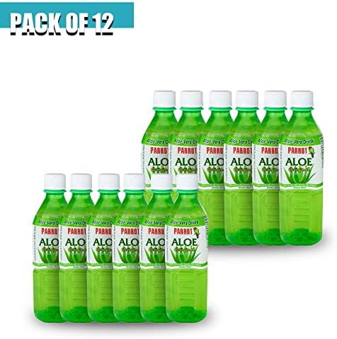 Parrot Brand Aloe Vera Juice Drink Original Flavor 500mL 16.9 fl.oz. (Pack of 10)