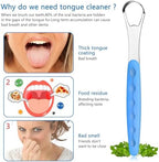4 Pcs Tongue Scraper Cleaner Adults and Kids Stainless Steel Tongue Brush Metal Scraper Reduce Bad Breath with Travel Cases for Men Women Oral Mouth(Green, Blue, Black and Purple)