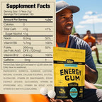 Viter Energy 60mg Caffeine Gum (Peppermint Flavor, 180 Pieces) - Sugar Free, Vitamin B3, B6, B9, B12, Zero Calories, Caffeinated Energy Chews, Nootropic Focus Supplement for Men & Women