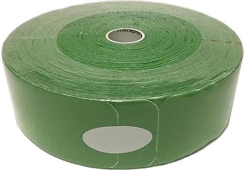 Therapist’s Choice® Kinesiology Tape, 2"x105' PRE-Cut Bulk Roll, PRE-Cut into Easy-to-Apply 10 inch Strips (Hot Green)
