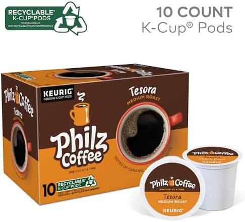 Philz Coffee Tesora K-Cup® Pod Coffee, Single Serve Keurig® K-Cup® Pods, Medium Roast Coffee, 10 count