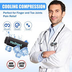 2PCS Finger Sleeves Gel Ice Pack, Lasting Cold Compress Freeze Sleeve, Reusable Finger Brace Ice Packs for Injuries, Arthritis, Tendonitis, Gout, Sprains, Middle Protectors (Pink)