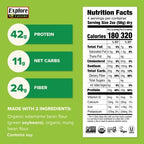 Explore Cuisine Organic Edamame & Mung Bean Fettuccine - 8 oz, Pack of 2 - Easy-to-Make Pasta - High in Plant-Based Protein - Non-GMO, Gluten Free, Vegan, Kosher - 8 Total Servings