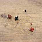 Natural Stone Merkabah Pendulums for Dowsing Divination Wicca Chakra Crystal Lapis Rose Quartzs Opal Chains,Malachite