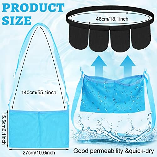 Tondiamo Adjustable Mastectomy Drain Holder Drain Pouch with Shower Bag Drainage Pouch Breast Shirts Two Pockets Mastectomy Tummy Tuck Recovery Supplies(Two and Four Pockets,Black, Blue)