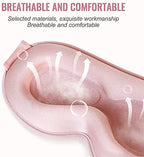 Sleep Mask,Upgraded 3D Deep Contoured Eye Mask for Sleeping,No Pressure Eye Covers 99% Block Out Light Eye Mask with Adjustable Elastic Strap for Sleeping, Yoga, Traveling (1pc,Pink)