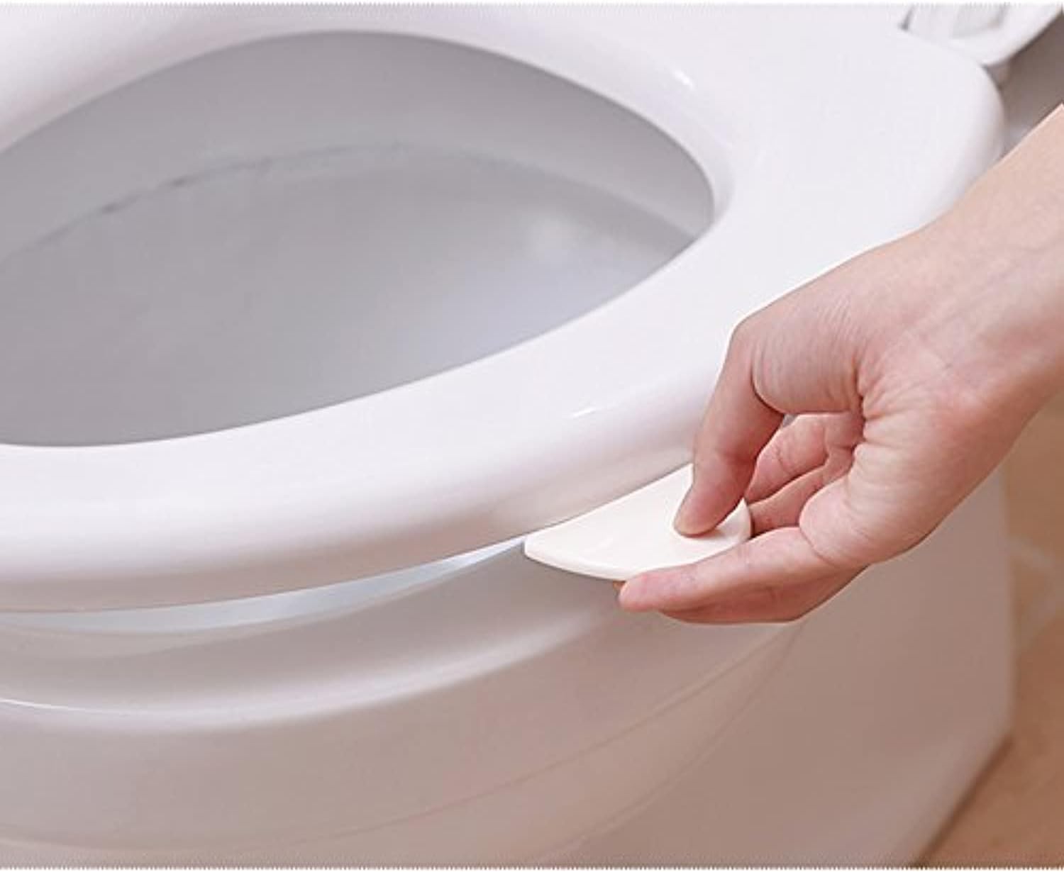 Toilet Cover Handle,(Pack of 2) Toilet Seat Pad Cover Lifter, Lift Raise Lower Lid the Clean Way - Avoid Touching - Self-adhesive Hygiene - Cleaner & Healthier