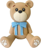 3D Bear Cake Toppers Bear Cake Decorations for Boy Girl Baby Shower Birthday Party Supplies (bule)